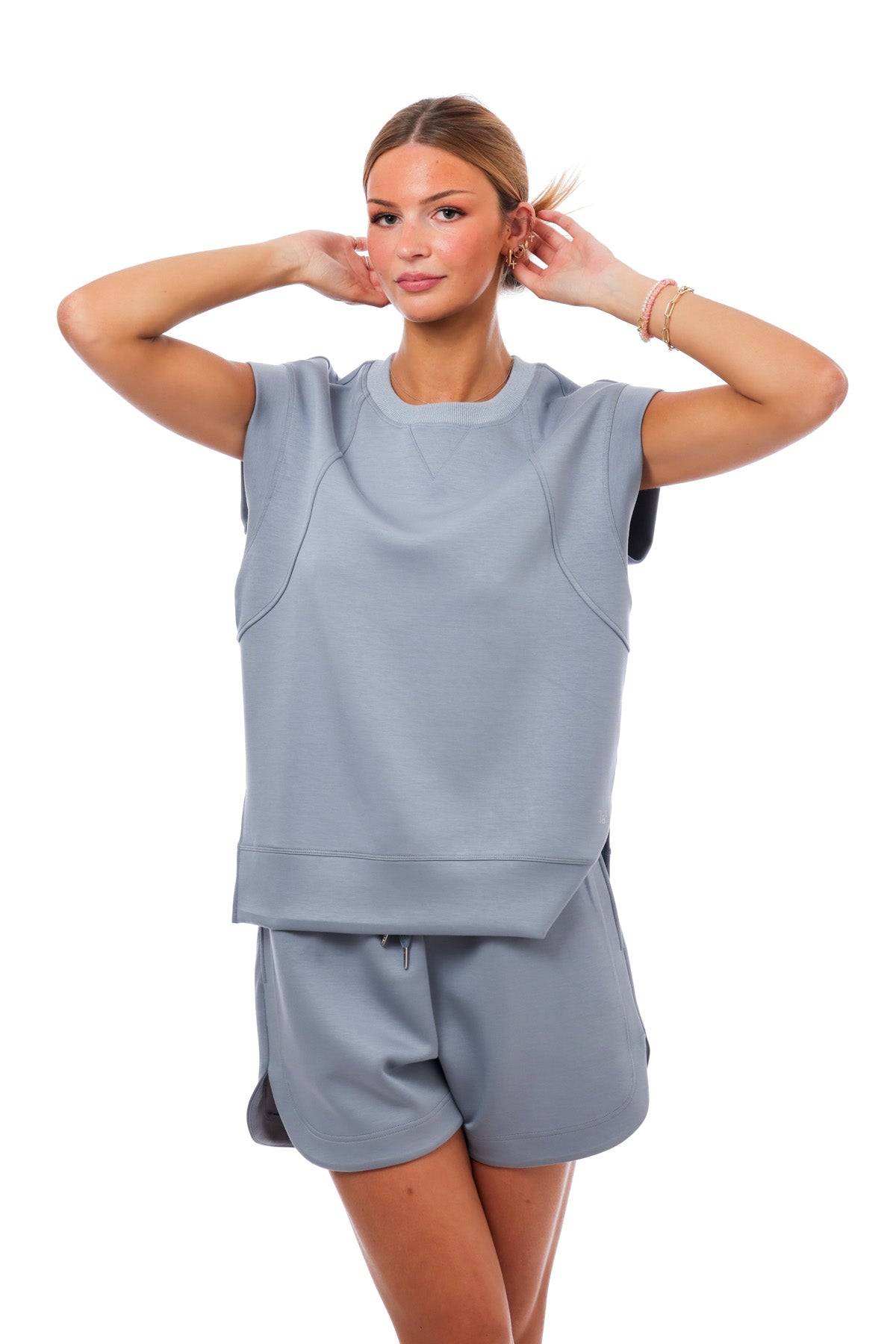 Harmony 25 Sweatshirt & Short Travel Set - Powder Blue