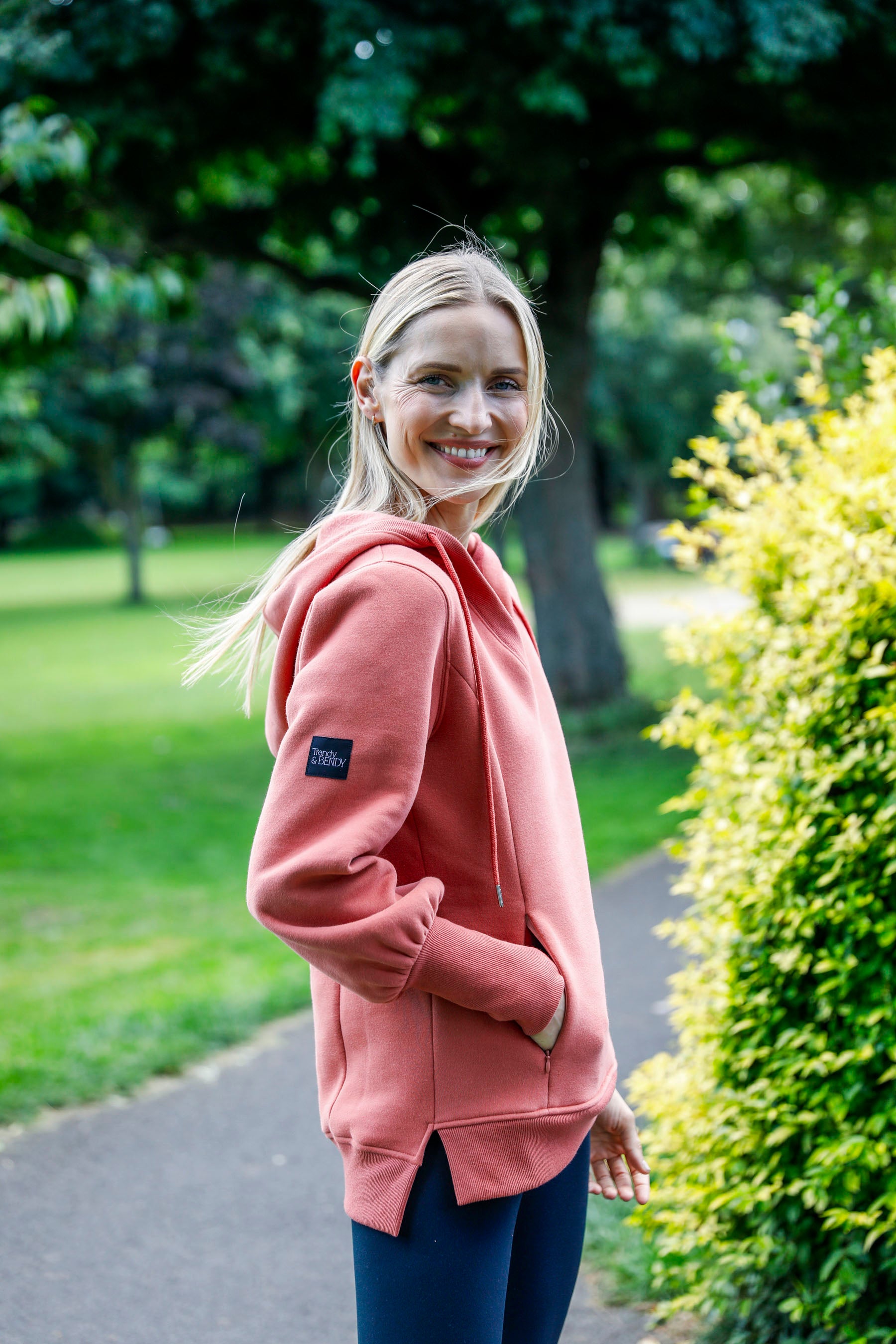 Trikona V-Neck Hooded Sweater in Cinnamon (Coming Soon)