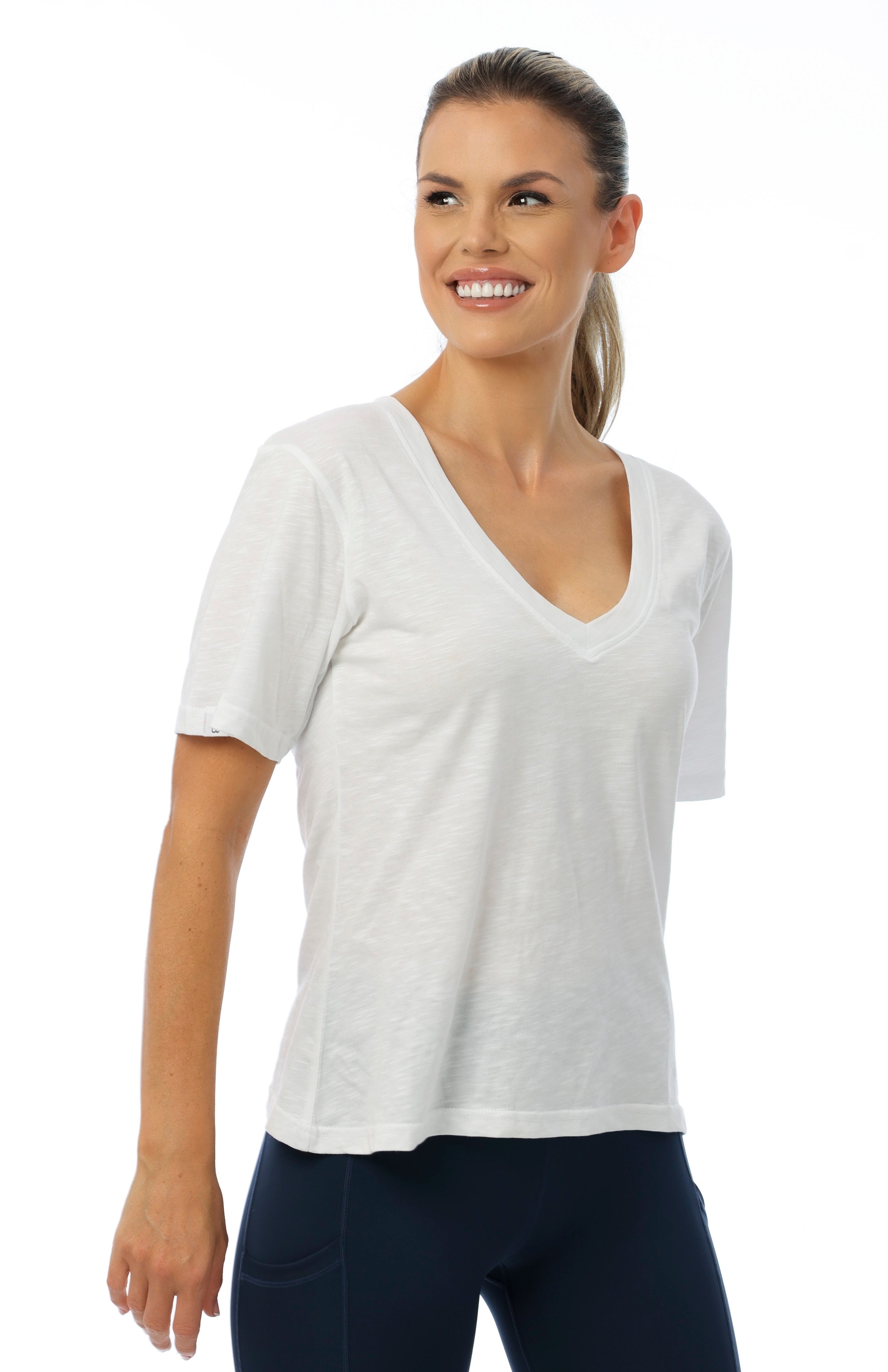 Halle Tee in White