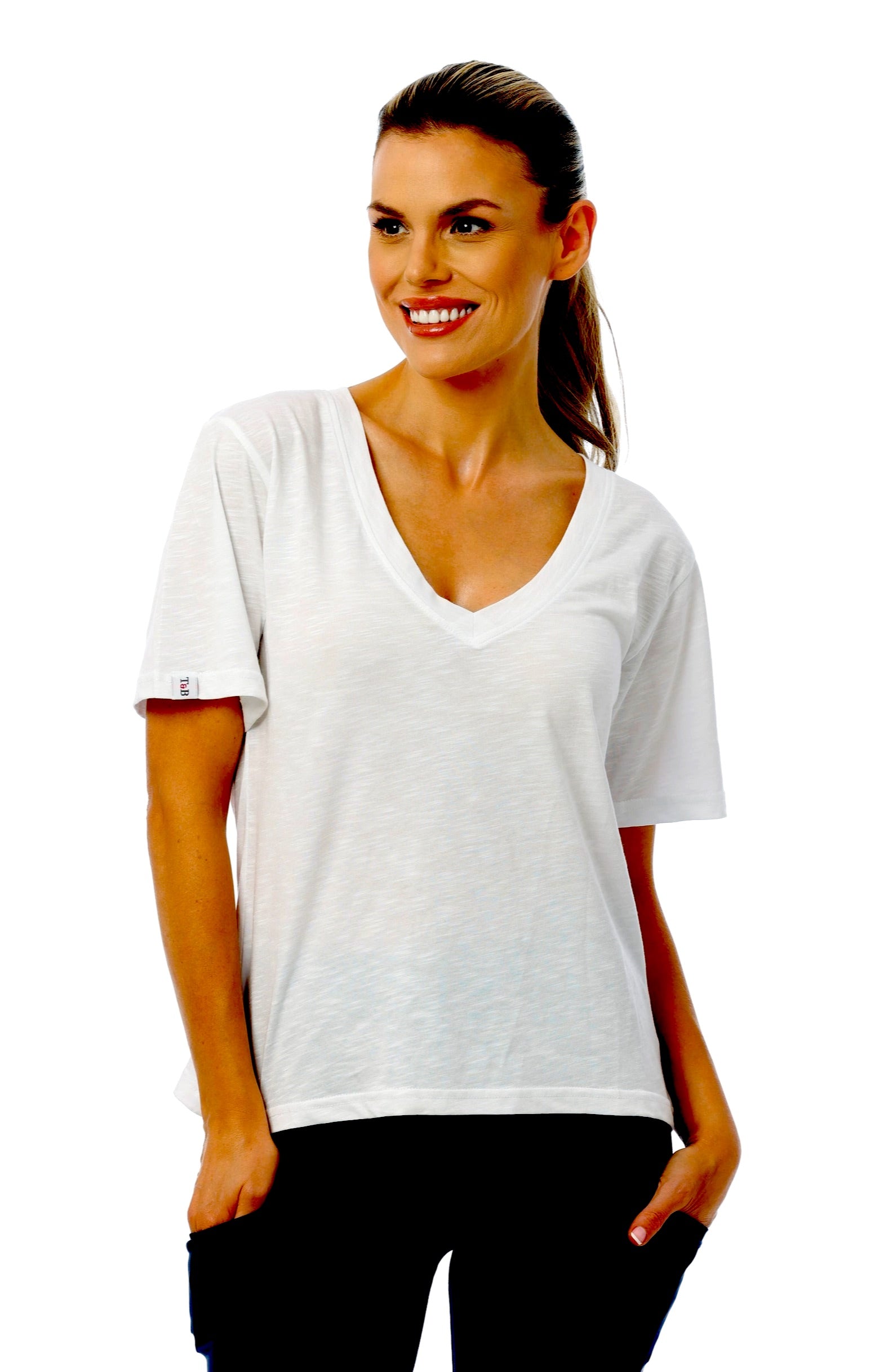 Halle Tee in White