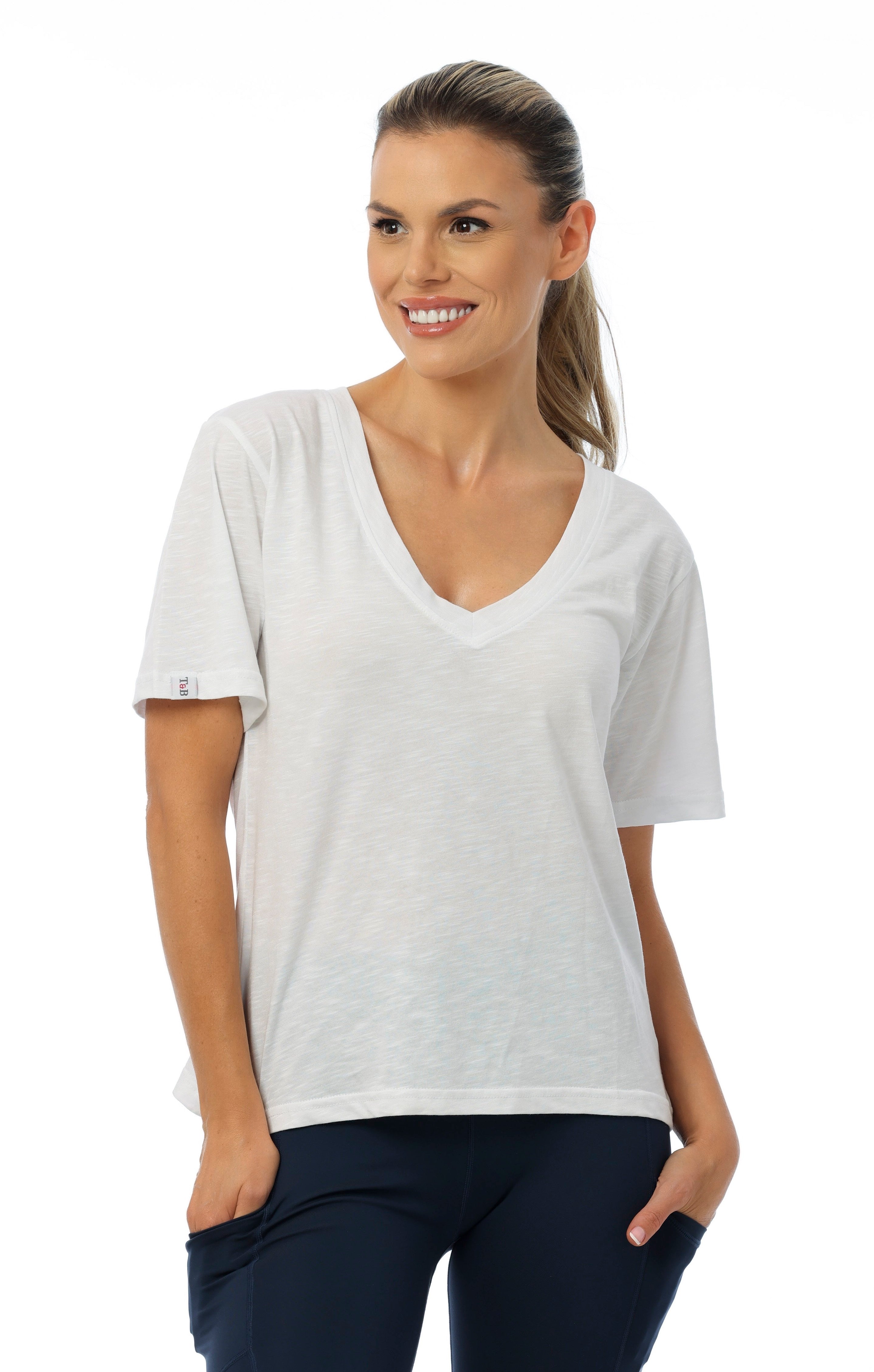 Halle Tee in White