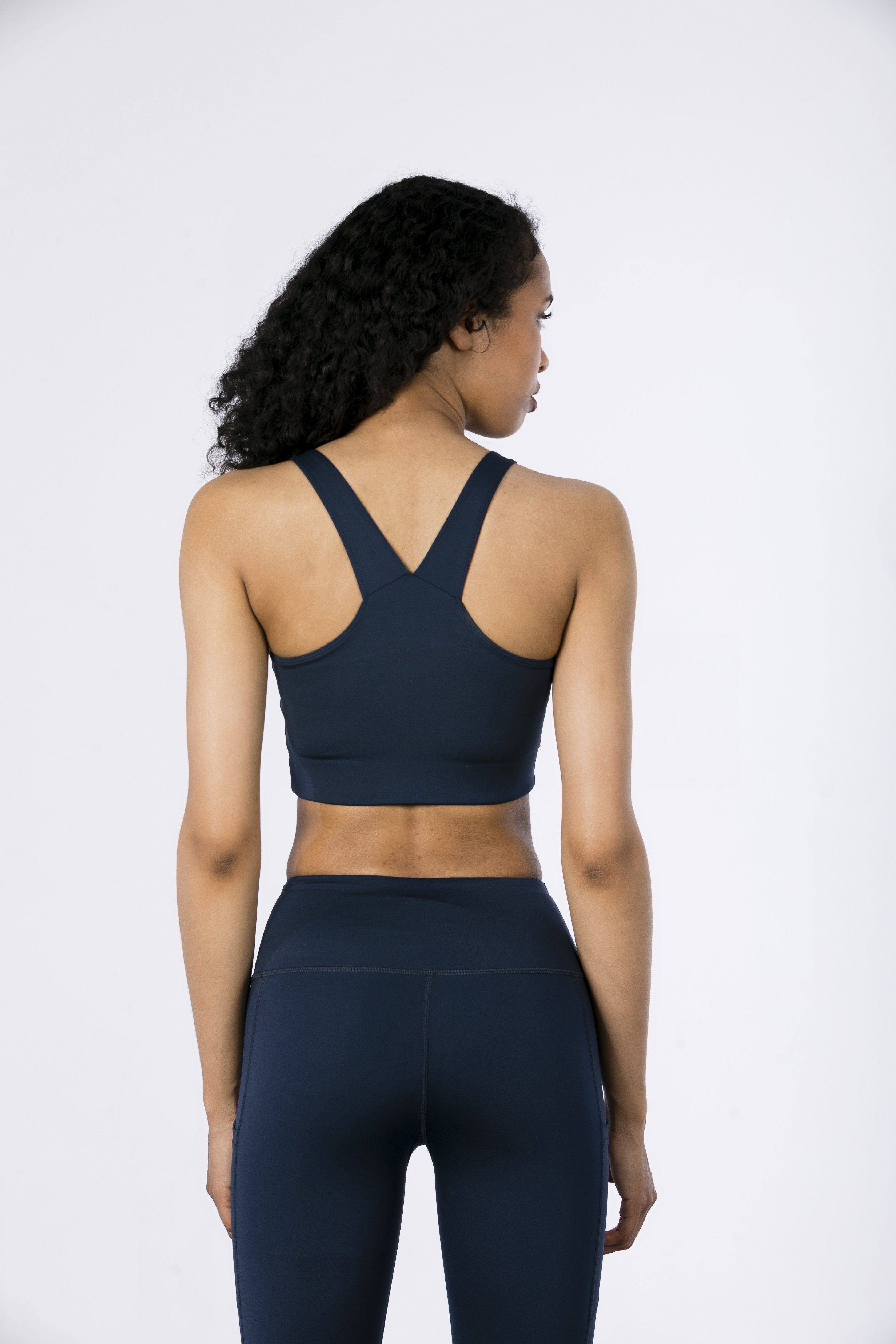 Trendy and Bendy high performing leggings in navy provide figure shaping support, with high-waisted compression & cellulite control. Designed for yoga, pilates, running, high & low intensity workouts, they are 100% squat proof.